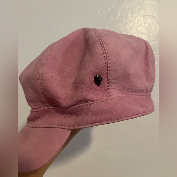 helen kaminski Baby Pink Baker Boy Leather Hat main image 4